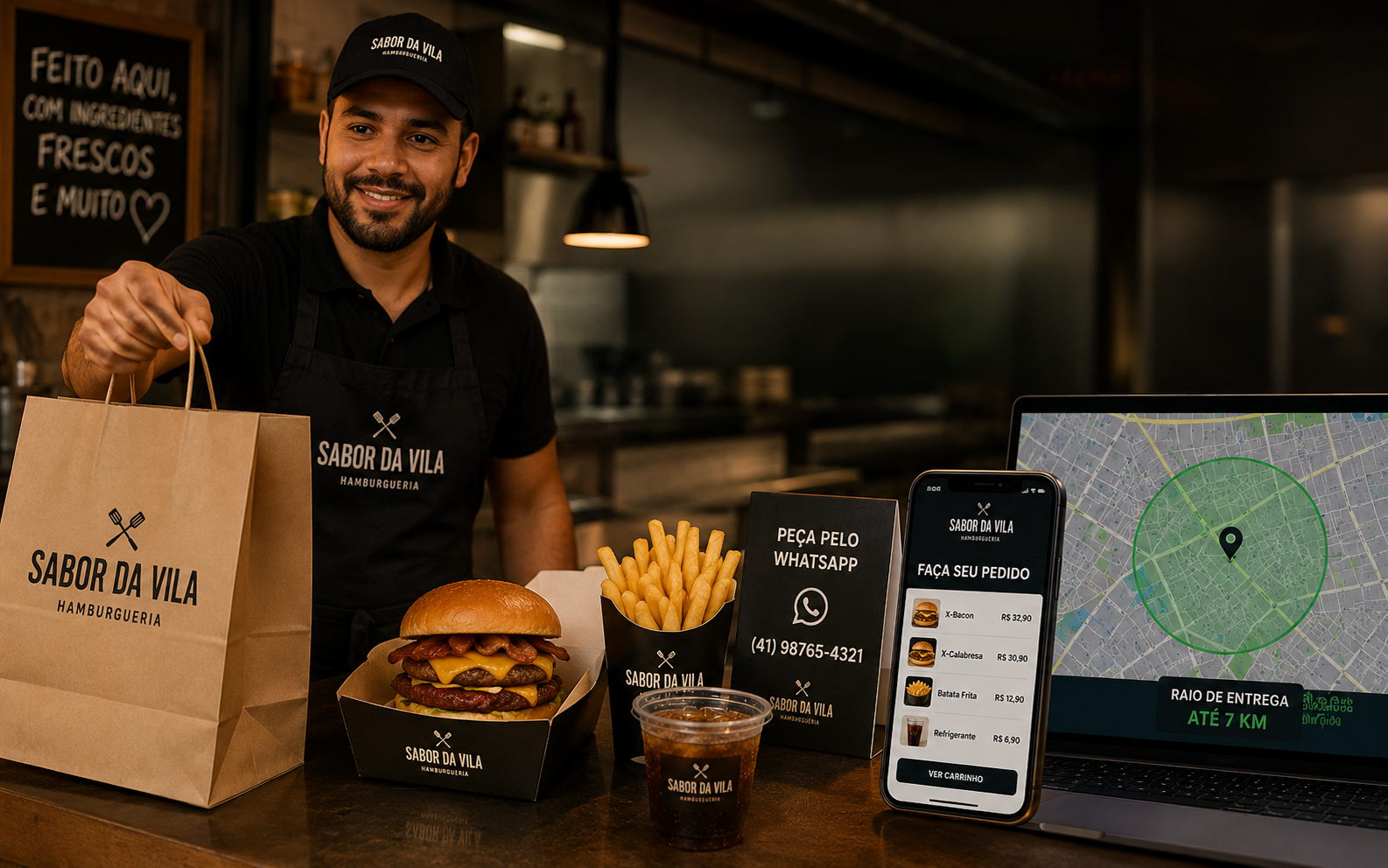 Alimentação local e serviços de entrega