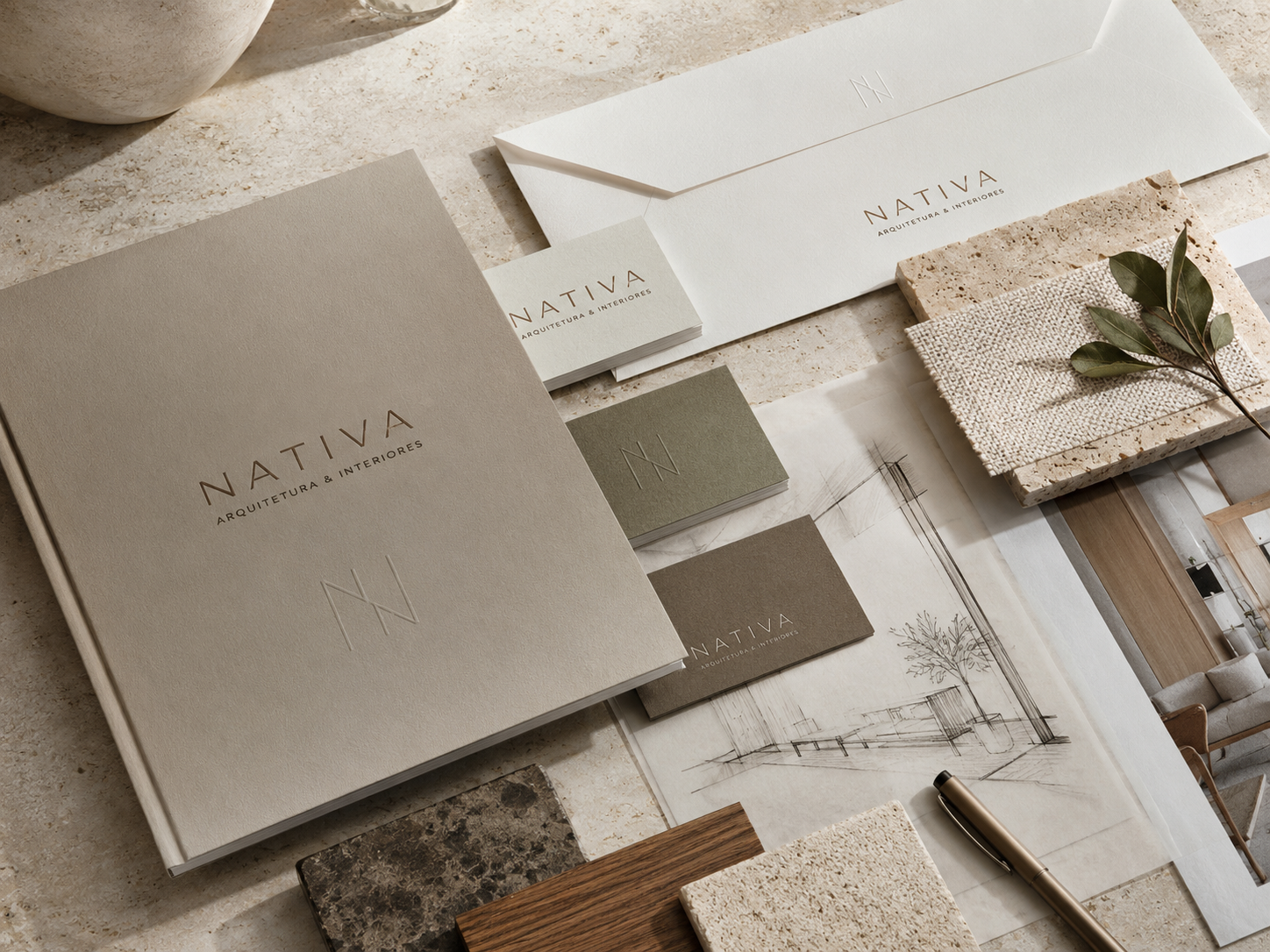 Sistema visual da marca — Nativa Arquitetura & Interiores