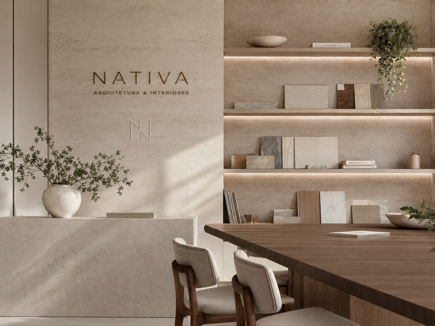 Showroom do estúdio — Nativa Arquitetura & Interiores