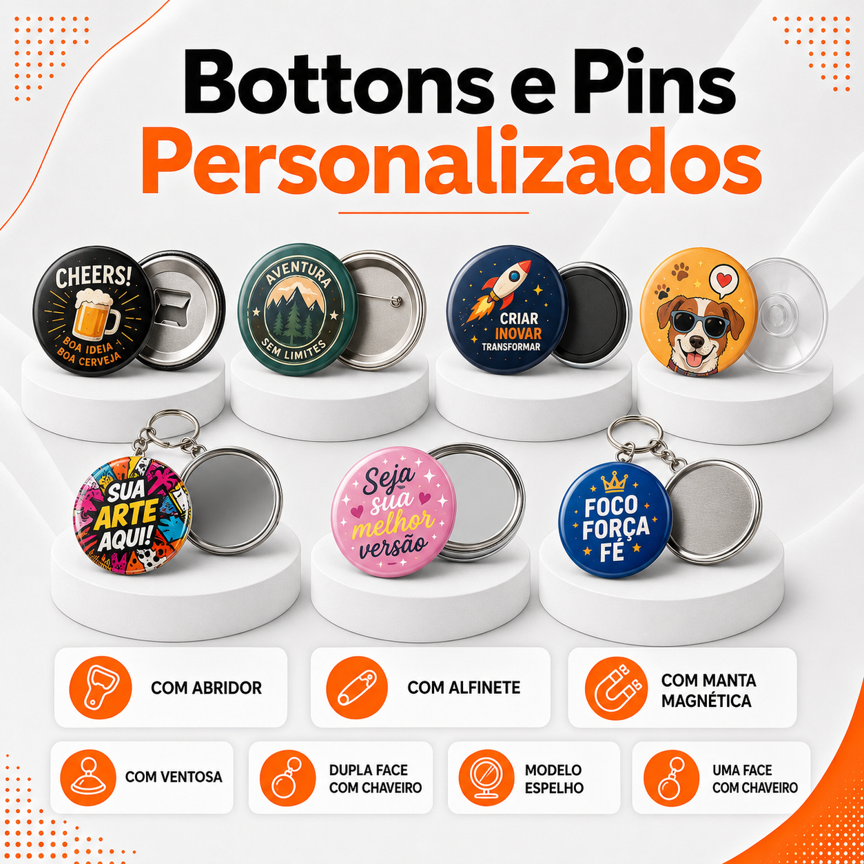 Bottons e Pins Personalizados