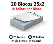 Blocos E Talões 25 Folhas Autocopiativo 56g 25x2 (75x105mm)