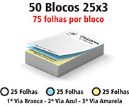 Blocos E Talões 25 Folhas Autocopiativo 56g 25x3 (105x150mm)