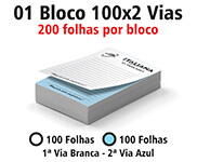Blocos E Talões 100 Folhas Autocopiativo 56g 100x2 (75x105mm)