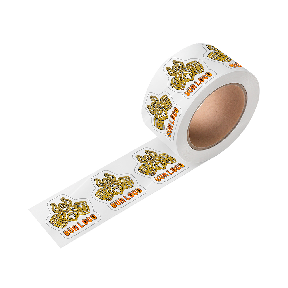 Rótulos Em Bobina Com Hotstamping Bopp Branco
