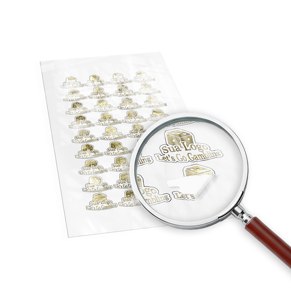 Adesivos Folha 330x480mm Bopp Branco Com Hotstamping