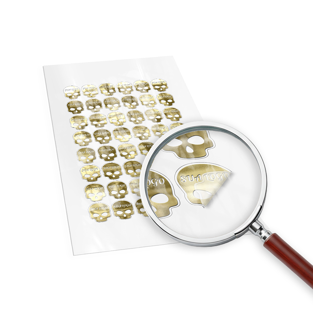 Adesivos Folha 330x480mm Bopp Transparente Com Hotstamping