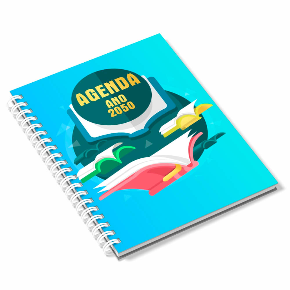 Agenda Escolar 2026 Capa Couchê 150g No Papel Paraná 2mm Sem Verniz