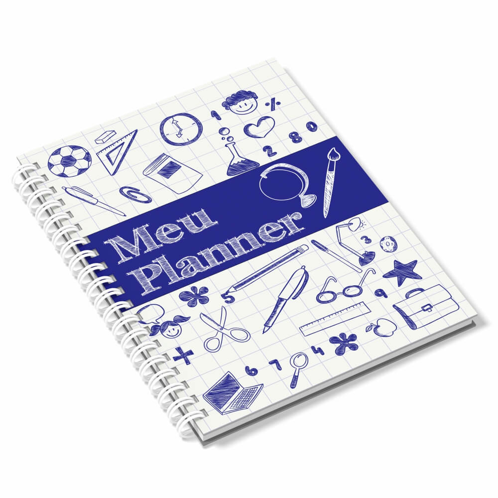 Agenda 2026 Miolo Personalizado Preto E Branco Capa Couchê 150g No Papel Paraná 2mm E Miolo Ap 75g Sem Verniz (150x210mm)