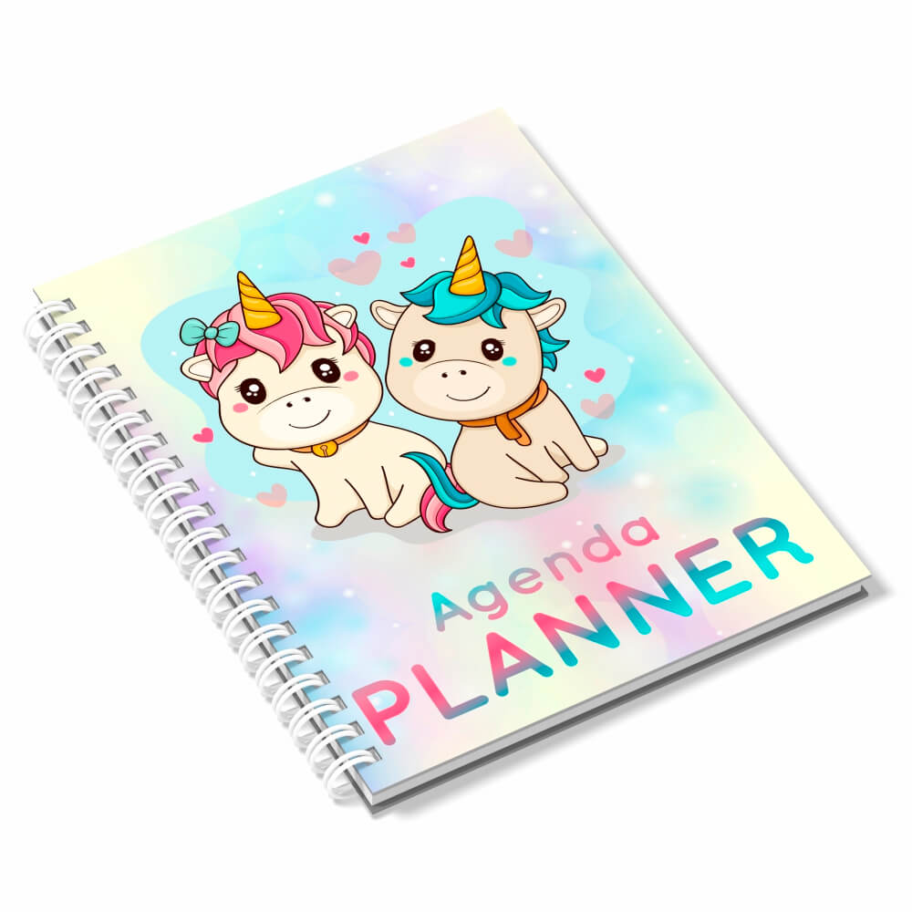 Agenda 2026 Miolo Personalizado Preto E Branco Capa Couchê 150g No Papel Paraná 2mm E Miolo Ap 75g Sem Verniz (150x210mm)