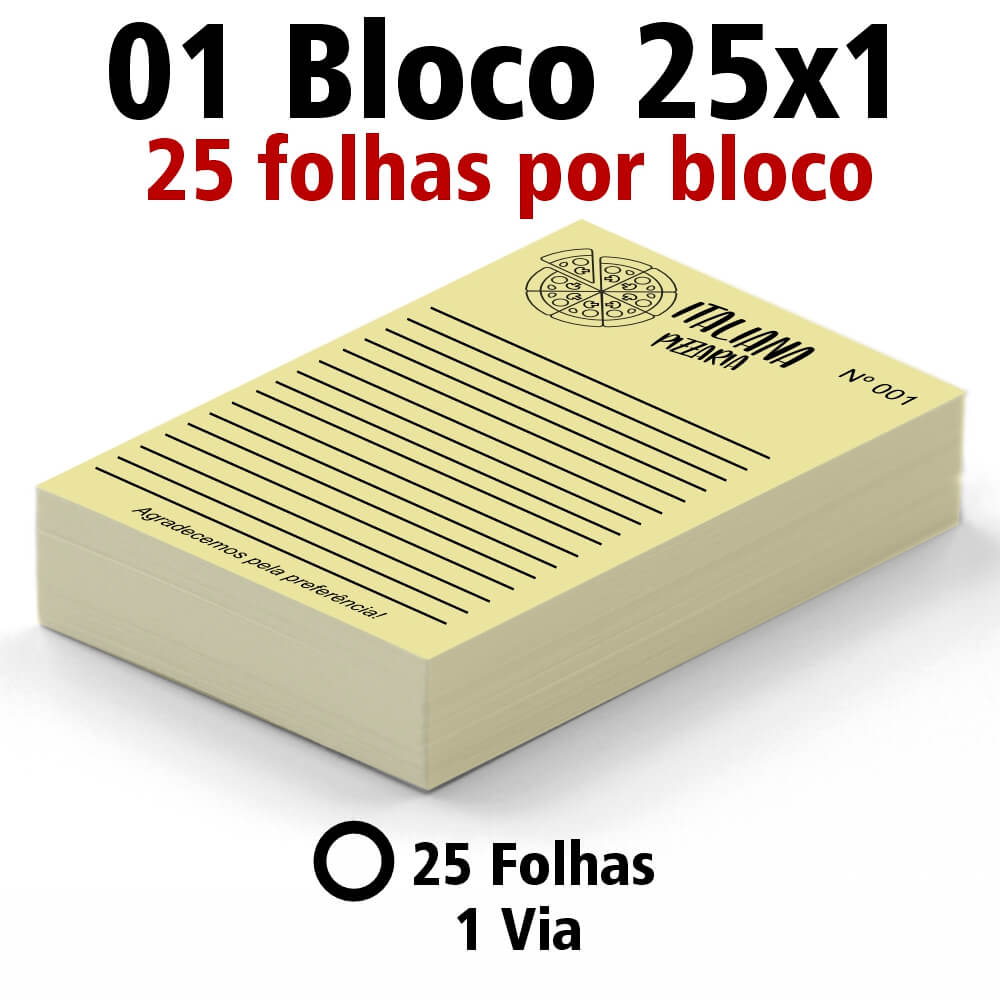 Blocos E Talões 25 Folhas Ap 75g 25x1 (105x150mm)