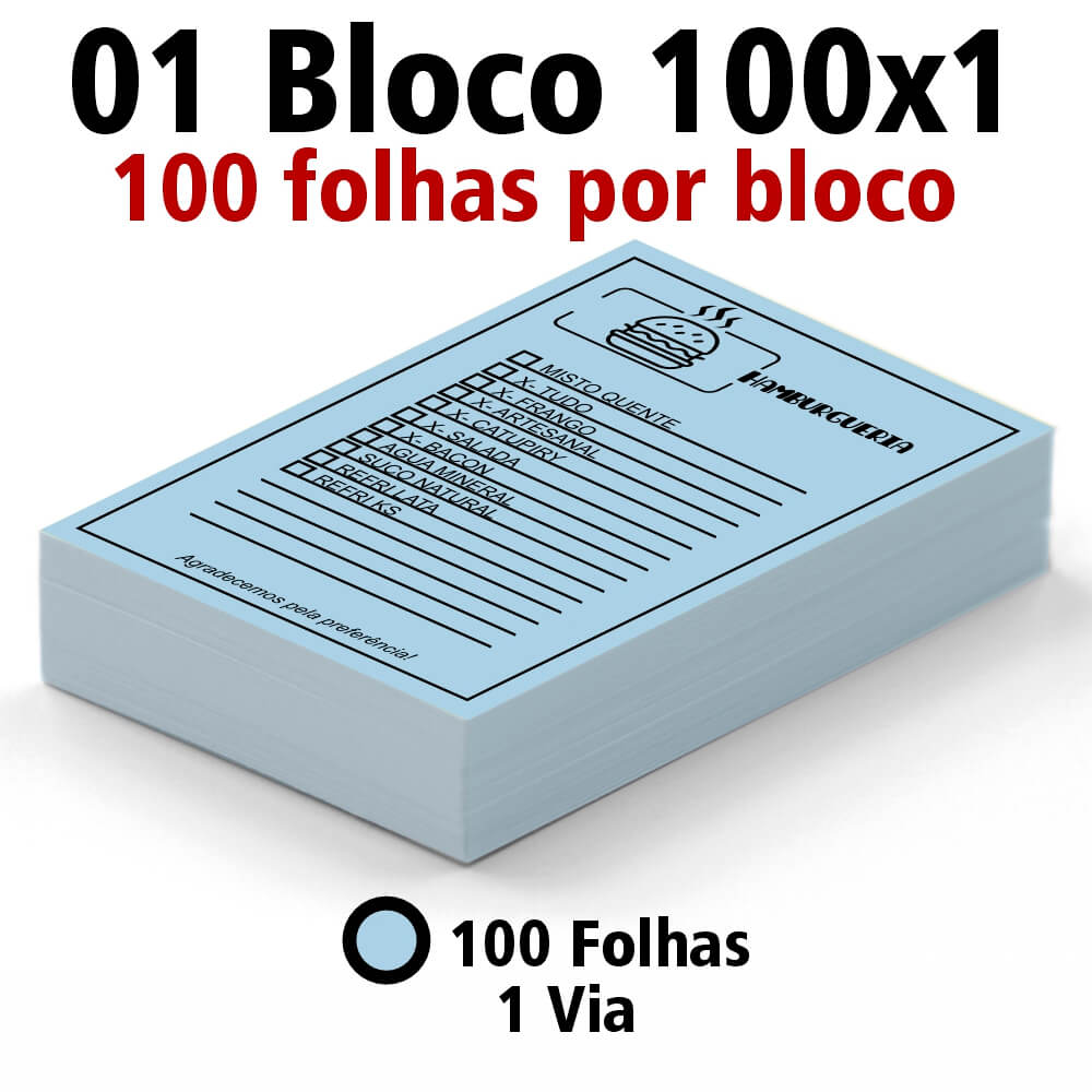 Blocos E Talões 100 Folhas Ap 75g 100x1 (105x150mm)
