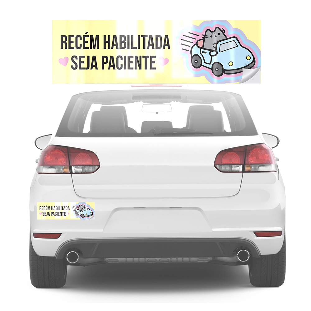 Adesivos Para Parachoque Bopp Branco Com Verniz Uv Total (300x90mm)