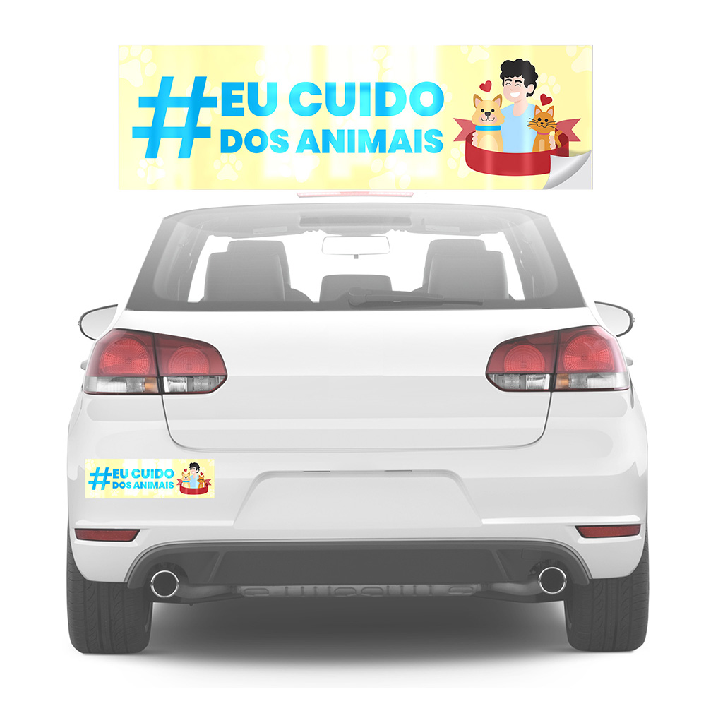 Adesivos Para Parachoque Bopp Branco Com Verniz Uv Total (300x90mm)