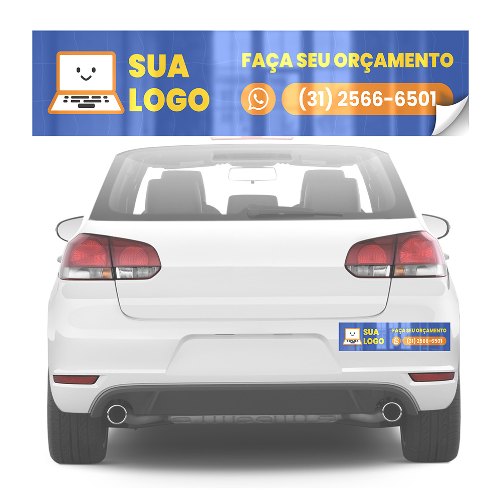 Adesivos Para Parachoque Bopp Branco Com Verniz Uv Total (460x100mm)