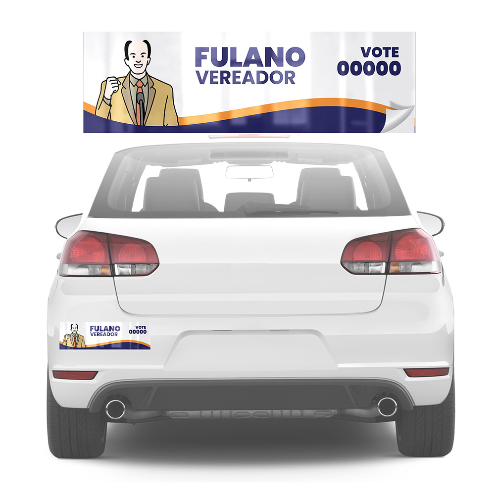 Adesivos Para Parachoque Bopp Branco Com Verniz Uv Total (300x90mm)