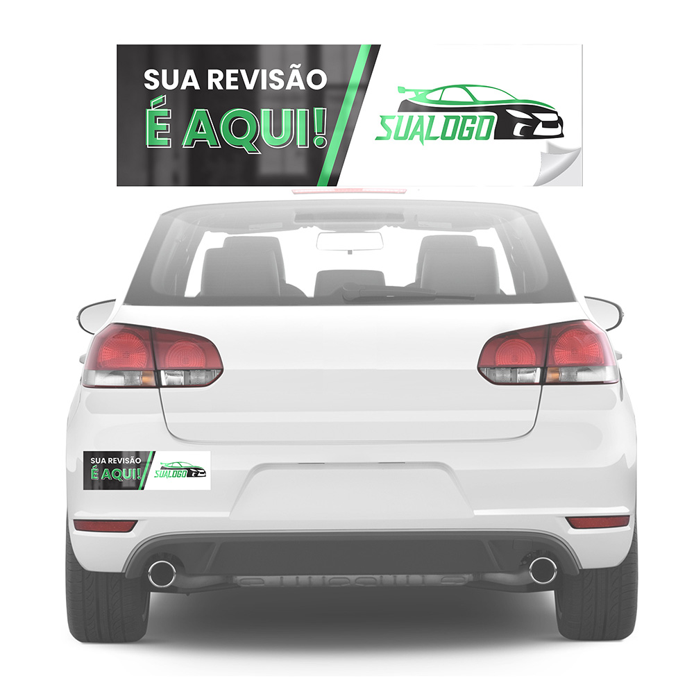 Adesivos Para Parachoque Bopp Branco Com Verniz Uv Total (300x90mm)