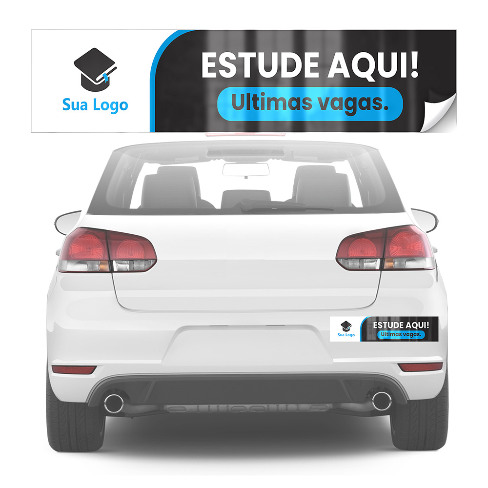 Adesivos Para Parachoque Bopp Branco Com Verniz Uv Total (460x100mm)