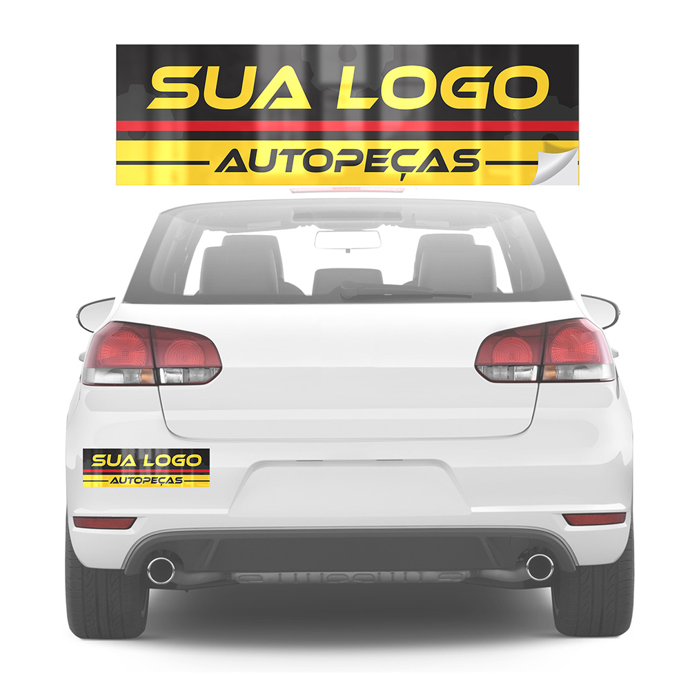 Adesivos Para Parachoque Bopp Branco Com Verniz Uv Total (300x90mm)
