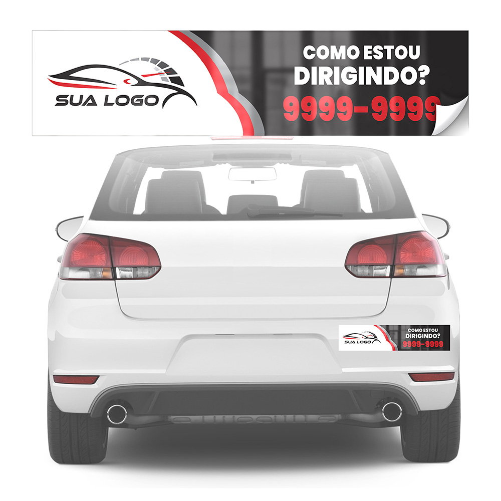Adesivos Para Parachoque Bopp Branco Com Verniz Uv Total (460x100mm)