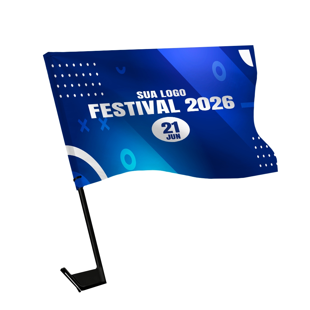 Bandeira Para Carro Com Haste Oxford (450x300mm)