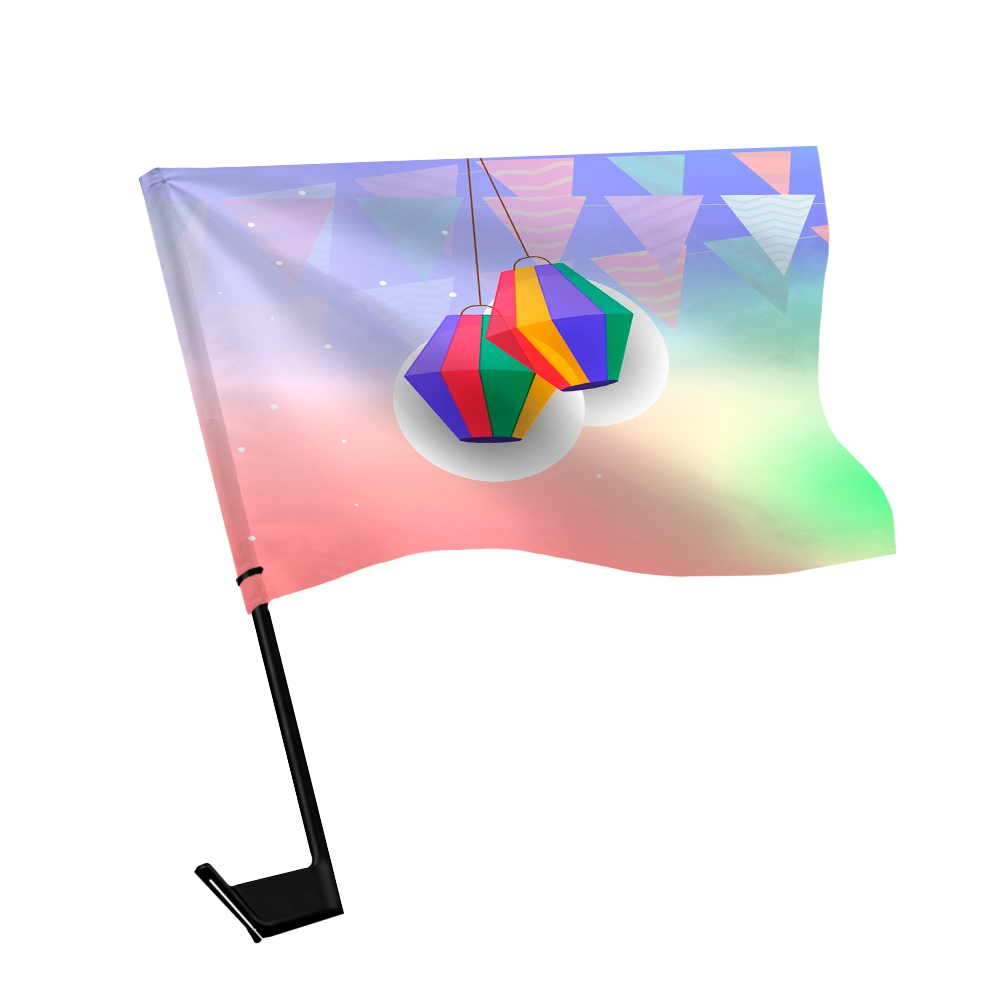 Bandeira Para Carro Com Haste Oxford (450x300mm)