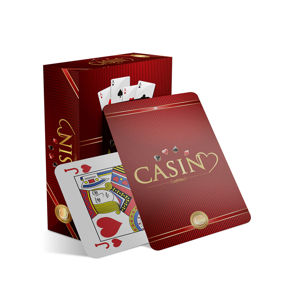 Baralho Simples 54 Cartas Baralho Com Caixa Personalizada Couchê 250g Com Laminação Fosca