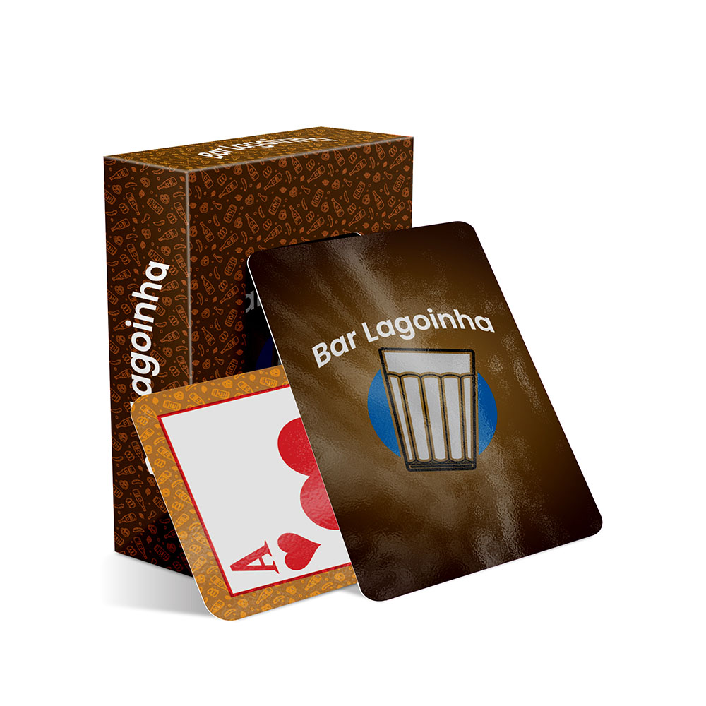 Baralho Simples 54 Cartas Baralho Com Cartas Personalizadas Couchê 300g Com Laminação Brilho