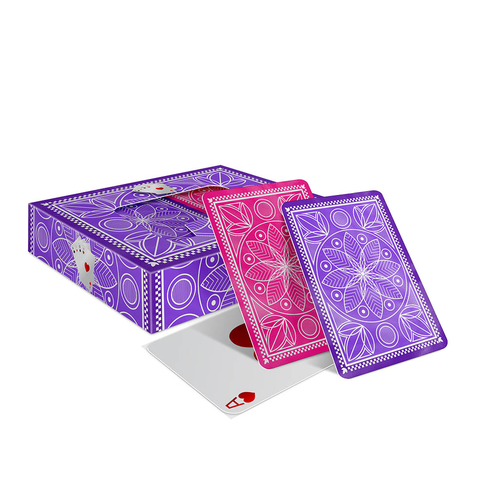 Baralho Duplo 108 Cartas Baralho Com Cartas Personalizadas Couchê 250g Com Laminação Fosca