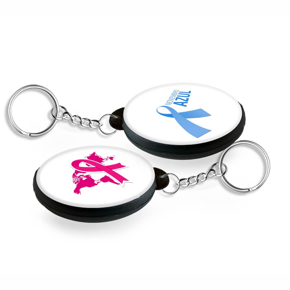 Bottons E Pins Personalizados Dupla Face Com Chaveiro Modelo Redondo Preto (35mm)