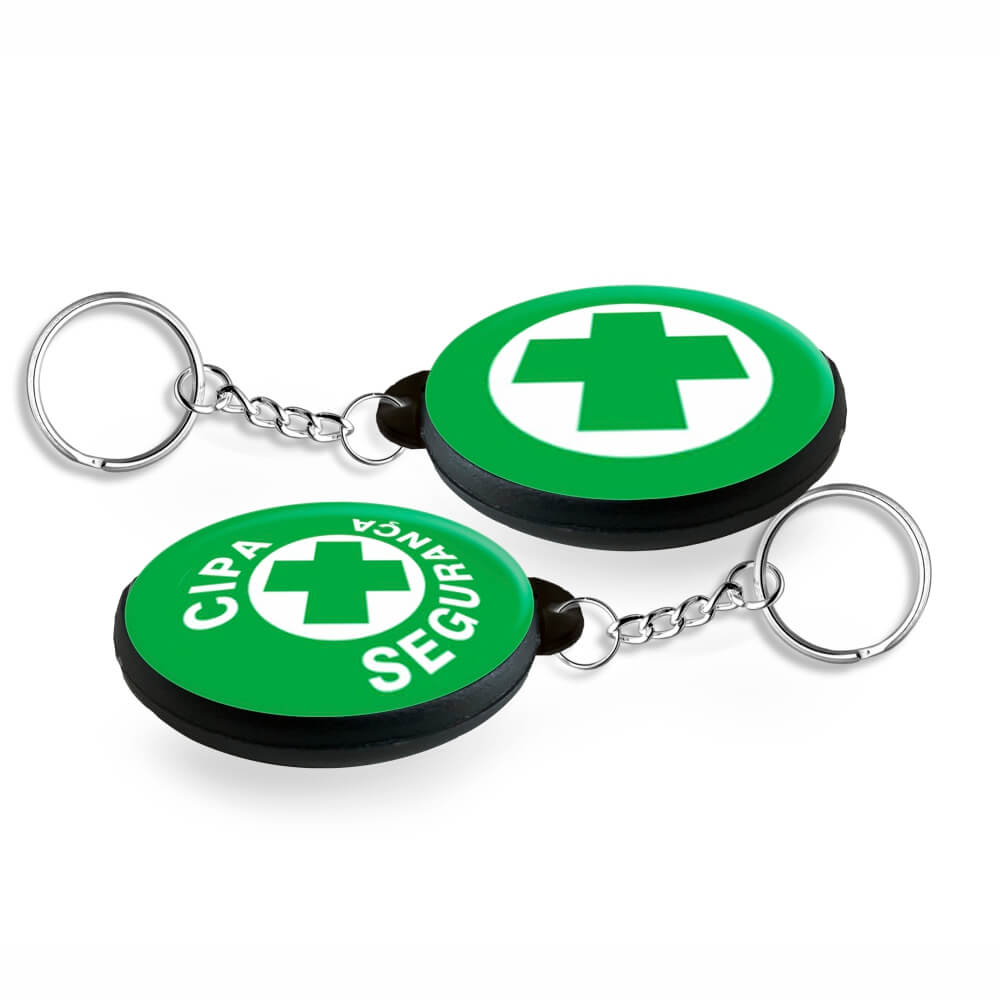 Bottons E Pins Personalizados Dupla Face Com Chaveiro Modelo Redondo Branco (35mm)