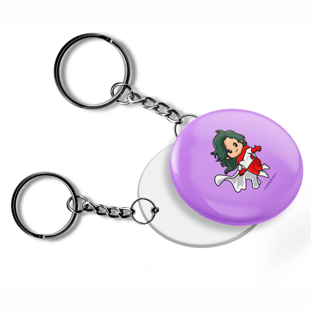 Bottons E Pins Personalizados Uma Face Com Chaveiro Modelo Redondo (35mm)