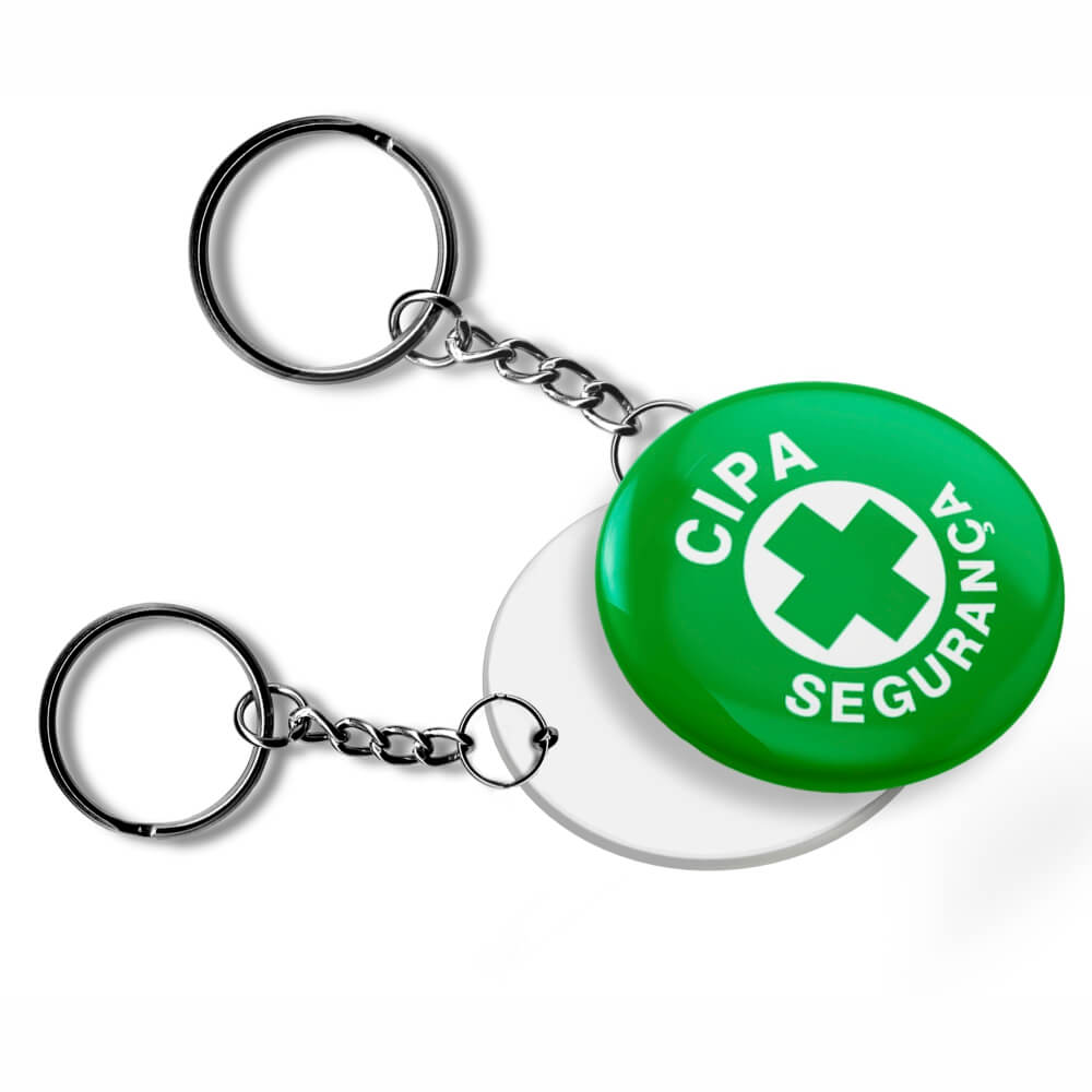 Bottons E Pins Personalizados Uma Face Com Chaveiro Modelo Redondo 55mm