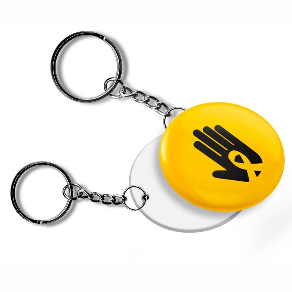 Bottons E Pins Personalizados Uma Face Com Chaveiro Modelo Redondo 55mm