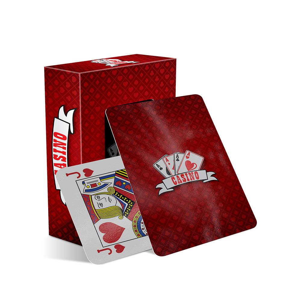 Baralho Simples 54 Cartas Baralho Com Caixa Personalizada Couchê 300g Com Laminação Brilho