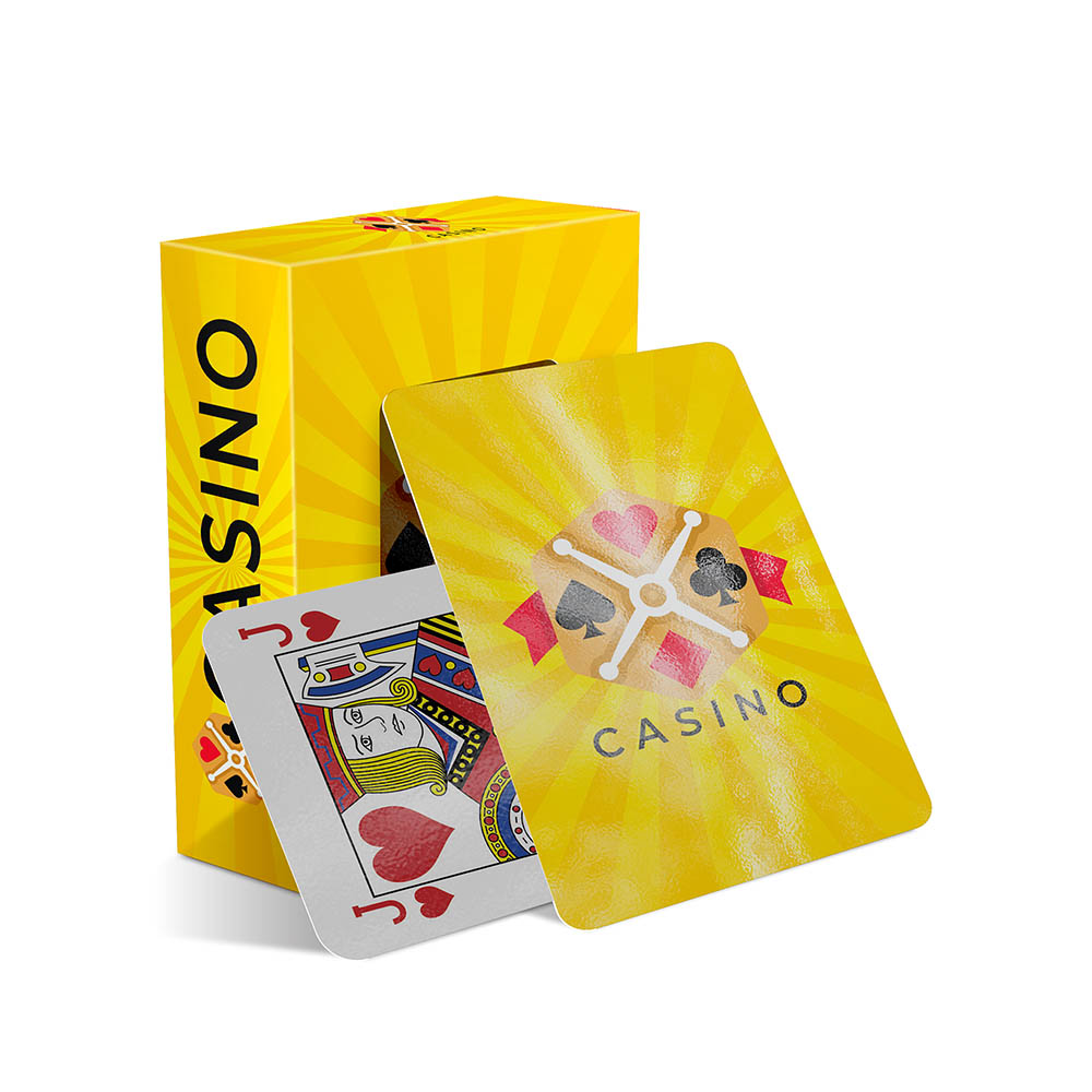 Baralho Simples 54 Cartas Baralho Com Caixa Personalizada Couchê 250g Com Laminação Brilho