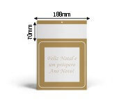 Folhinhas 2026 Base Padrão Mini Comercial Duplex 250g (Ouro)