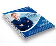 Caderno Impressão Digital Capa Papel Paraná 2mm e Miolo Ap 75g Miolo Personalizado Sem Verniz (150x210mm) 200 Folhas
