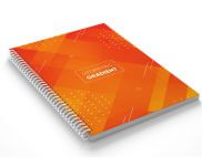 Caderno Impressão Digital Capa Papel Paraná 2mm e Miolo Ap 75g Miolo Personalizado Sem Verniz (300x210mm) 200 Folhas