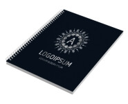 Caderno Impressão Digital Capa Papel Paraná 2mm Lam Fosca e Hotstamping Frente e Miolo Ap 75g Miolo Personalizado Sem Verniz (150x210mm) 200 Folhas