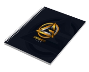 Caderno Impressão Digital Capa Papel Paraná 2mm com Lam Fosca e Hotstamping Frente e Miolo Ap 75g Miolo Padrão Sem Verniz (300x210mm) 100 Folhas