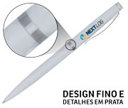 Canetas Promocionais Personalizadas Impresão Uv Executiva Branca