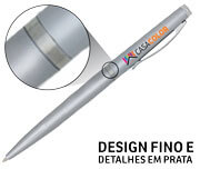 Canetas Promocionais Personalizadas Impresão Uv Executiva Prata