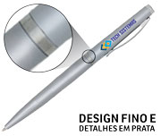 Canetas Promocionais Personalizadas Impresão Uv Executiva Prata