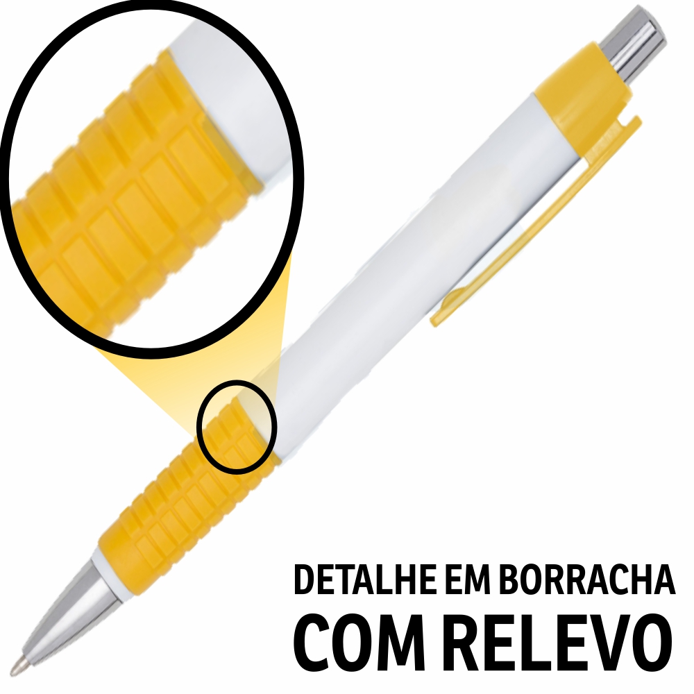 Canetas Promocionais Sem Personalização Comercial Amarela