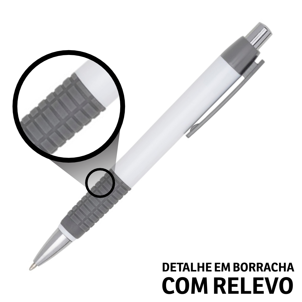 Canetas Promocionais Sem Personalização Comercial Cinza