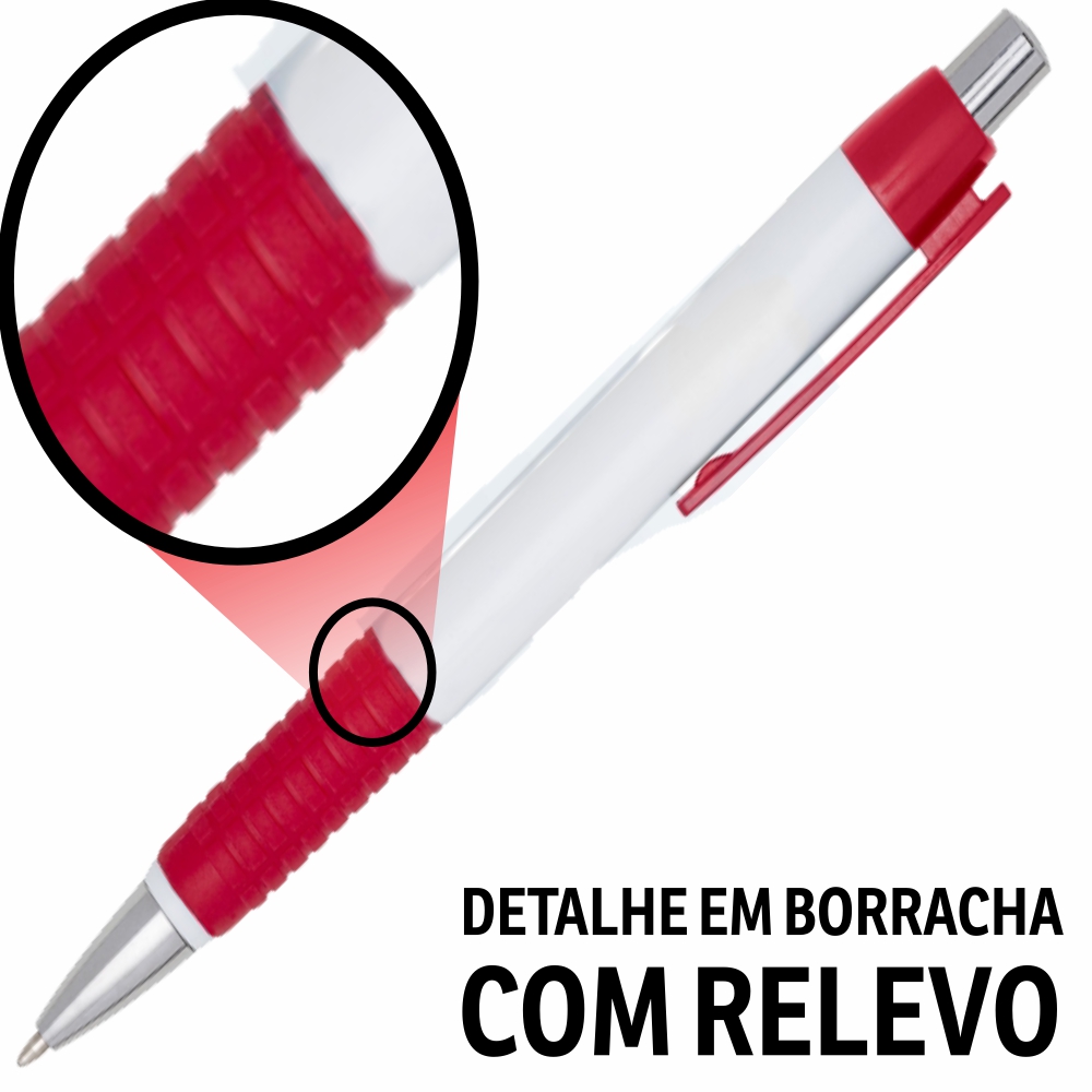 Canetas Promocionais Sem Personalização Comercial Vermelha
