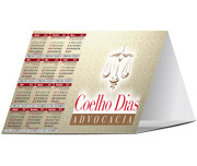 Calendário De Mesa Básico Couchê 300g Sem Verniz