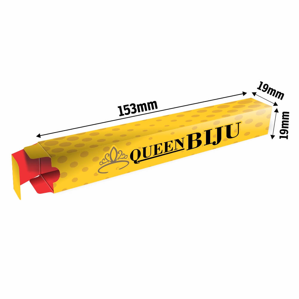 Caixa Para Canetas Couchê 300g Verniz Uv Total Frente