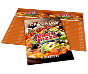 Cardápios Personalizados 4 Páginas Com Dobra Couchê Brilho 250g (480x330mm)