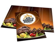 Cardápios Personalizados 4 Páginas Com Dobra Couchê Brilho 300g (330x480mm)